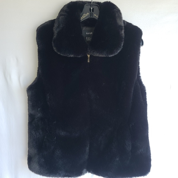 SURELL Faux Fur Ladies Vest - Picture 3 of 5